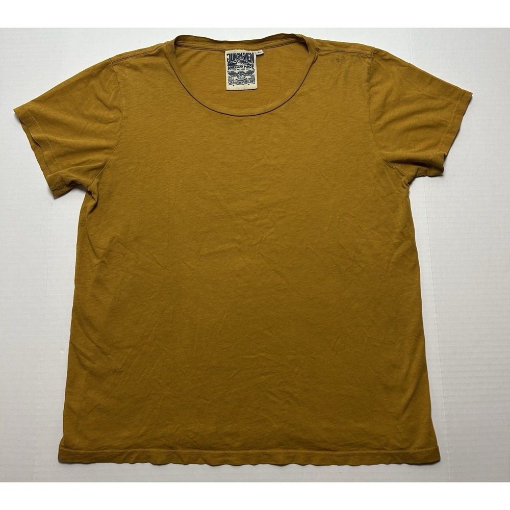 Jungmaven Shirt Women's Large Hemp Organic Cotton Crewneck Cropped Tee USA Made